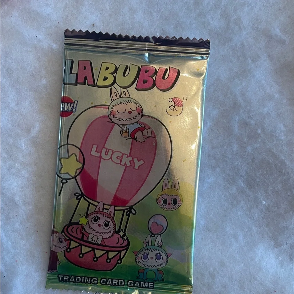Labubu gift bundle pens hair ties key charm cards pencil set stickers gift bag
